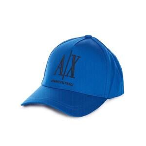 Armani Exchange Icon Logo Baseball Cap Blue w/Black Lettering One Size NEW